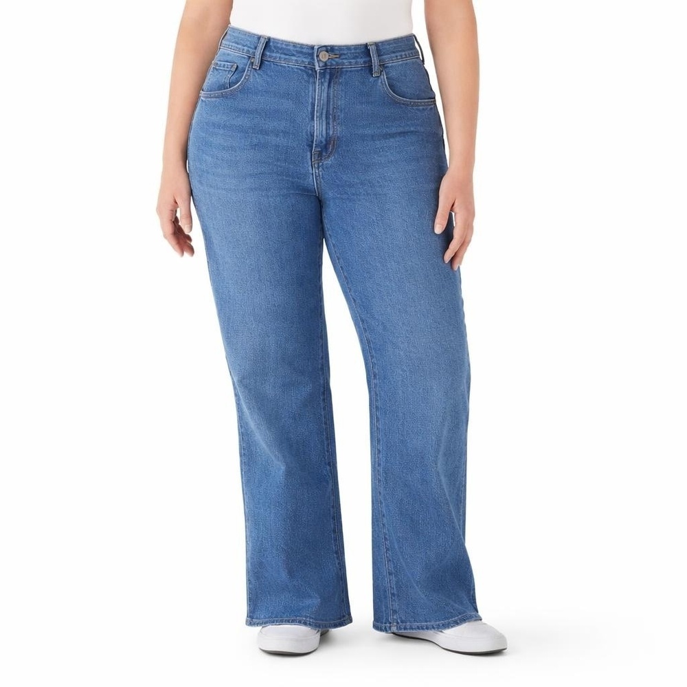 Well Worn Women's Size 16 / 36 Wide Leg Jeans Blue H0729